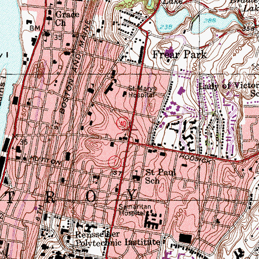 Topographic Map of Heartwood Terrace Assisted Living Facility, NY