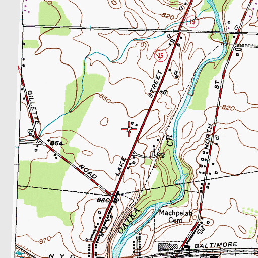 Topographic Map of Heritage Manor of LeRoy, NY