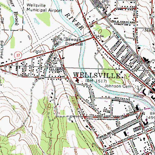 Topographic Map of Highland Healthcare Center, NY