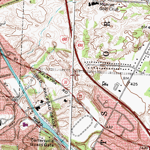 Topographic Map of Highlands Living Center, NY