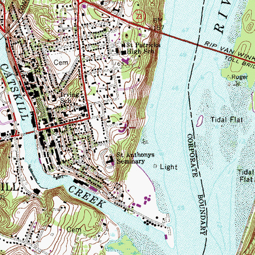 Topographic Map of Home Sweet Home on the Hudson, NY