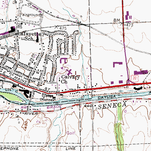Topographic Map of Huntington Living Center, NY