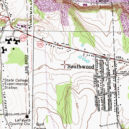 Topographic Map of Iroquois Nursing Home, NY