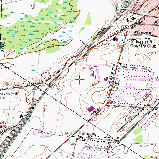 Topographic Map of Ives Hill Retirement Community, NY