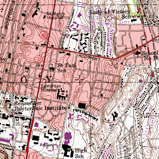 Topographic Map of James A Eddy Memorial Geriatric Center, NY