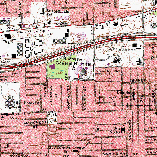 Topographic Map of Jennifer Matthew Nursing and Rehabilitation Center, NY