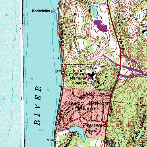 Topographic Map of Kendal on Hudson Assisted Living Facility, NY