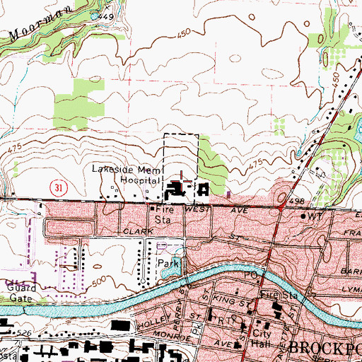 Topographic Map of Lakeside - Beikirch Care Center, NY
