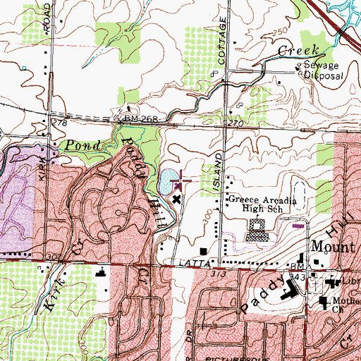 Topographic Map of Latta Road Nursing Home, NY