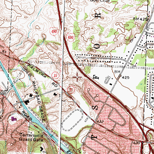 Topographic Map of Laurelwood at the Highlands, NY