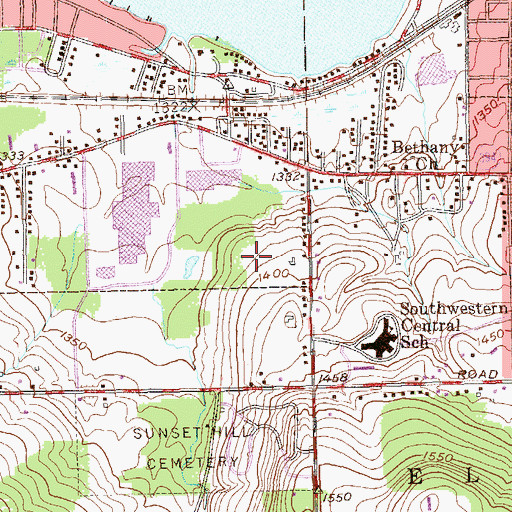 Topographic Map of Loyalton at Lakewood Assisted Living Facility, NY