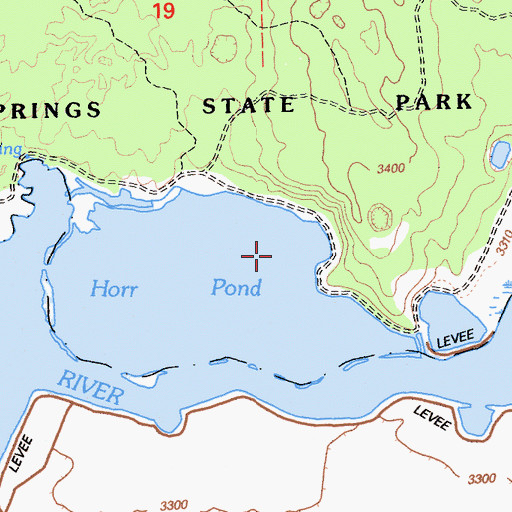 Topographic Map of Horr Pond, CA