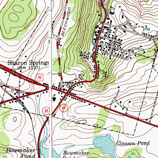 Topographic Map of Marchand Manor Assisted Living Facility, NY
