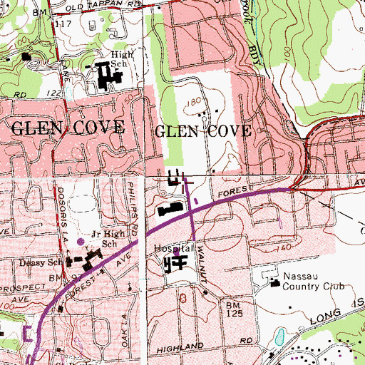 Topographic Map of Marquis Rehabilitation and Nursing Center, NY