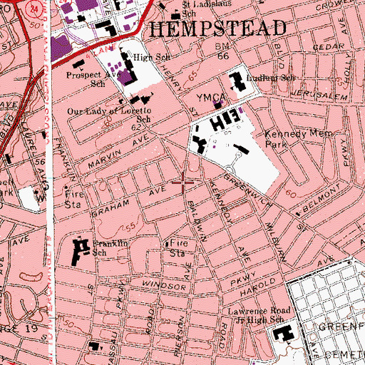Topographic Map of Mayfair Care Center Nursing Home, NY