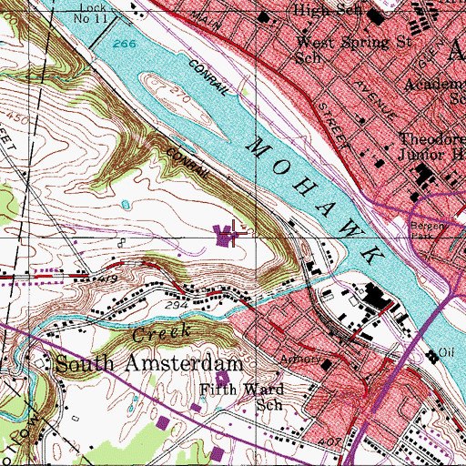 Topographic Map of Montgomery Meadows Residential Health Care Facility, NY