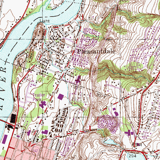 Topographic Map of Northwoods Rehabilitation and Extended Care Facility Troy, NY