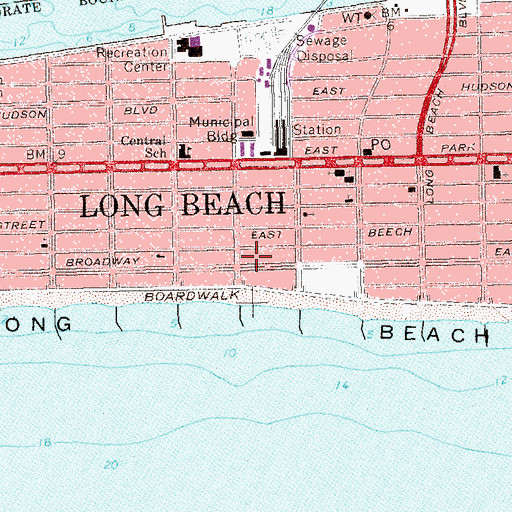 Topographic Map of Park Avenue Extended Care Facility, NY