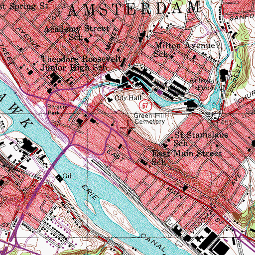 Topographic Map of Park Hill Adult Home, NY