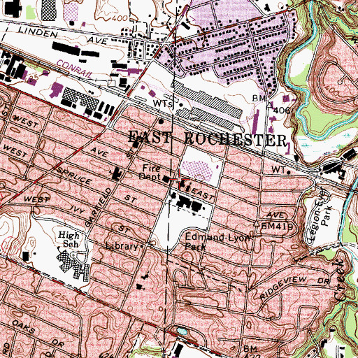 Topographic Map of Parkside Adult Care Facility, NY