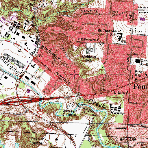 Topographic Map of Penfield Place Nursing Home, NY