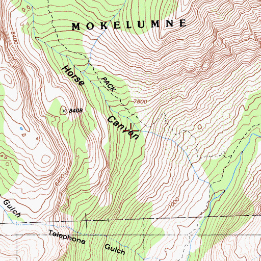 Topographic Map of Horse Canyon, CA