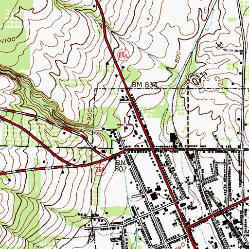 Topographic Map of Penn Yan Manor Nursing Home, NY