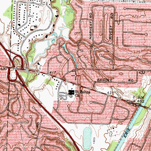 Topographic Map of Perinton Retirement Home, NY