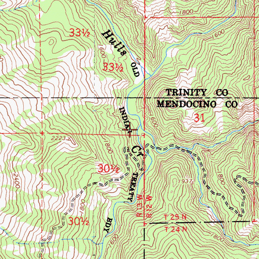 Topographic Map of Horse Canyon, CA