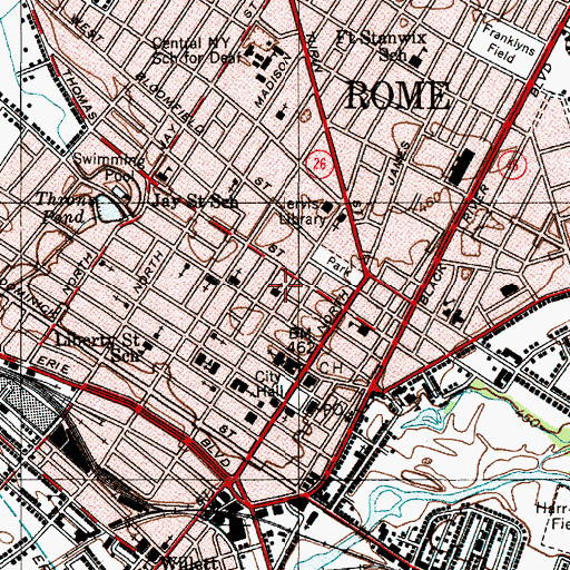 Topographic Map of Rome Home Assisted Living Center, NY