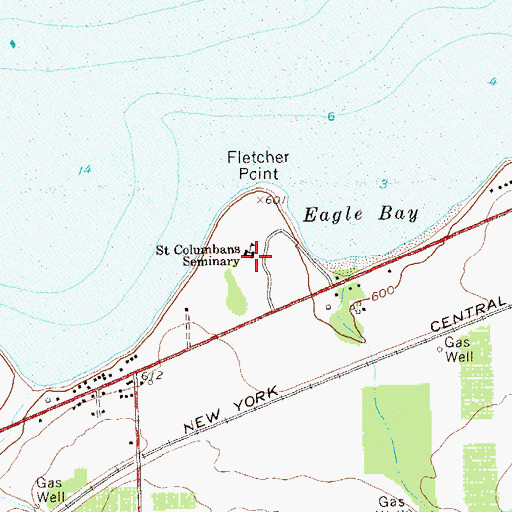 Topographic Map of Saint Columban's on the Lake Assisted Living Facility, NY