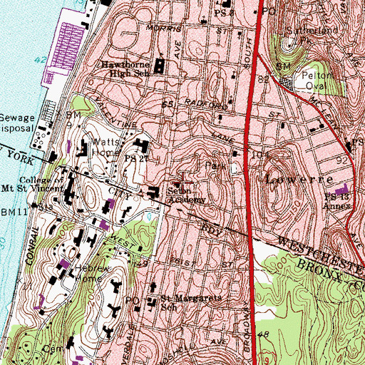 Topographic Map of Saint Michael's Home Adult Care Facility, NY