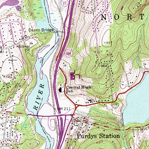 Topographic Map of Salem Hills Rehabilitation and Nursing Center, NY