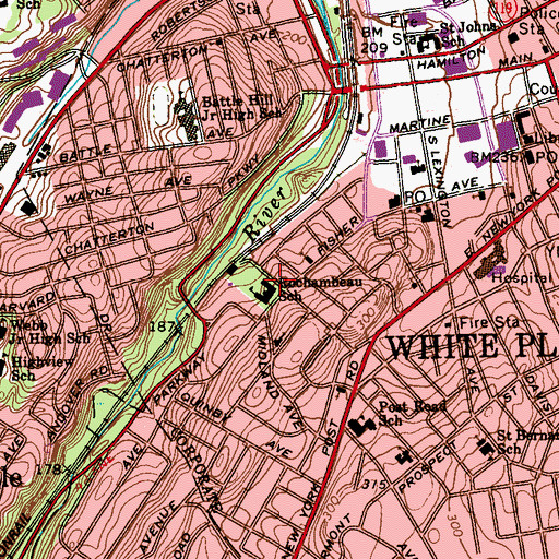 Topographic Map of Schnurmacher Center for Rehabilitation and Nursing, NY