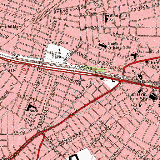 Topographic Map of Senior Care at Lynbrook, NY