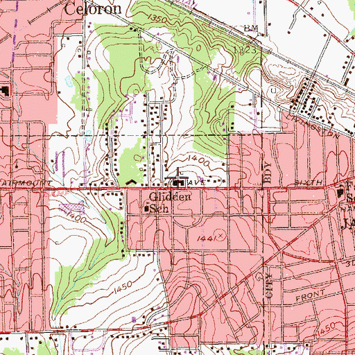 Topographic Map of Tanglewood Manor Assisted Living Facility, NY