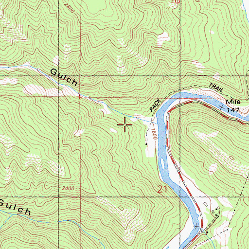 Topographic Map of Horse Creek, CA