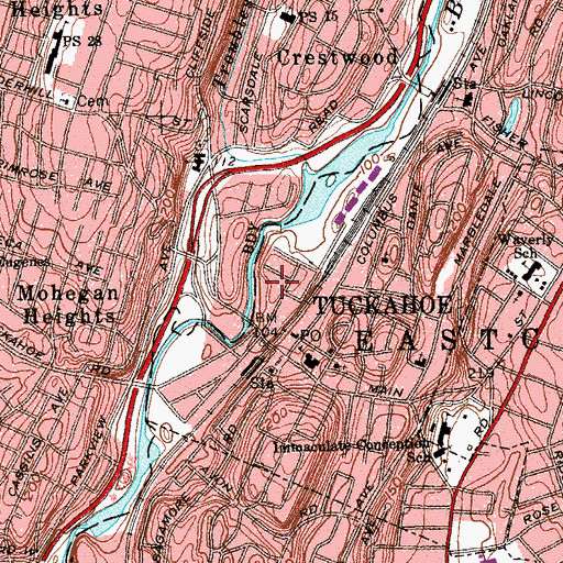 Topographic Map of The Fountains at River Vue Adult Care Facility, NY