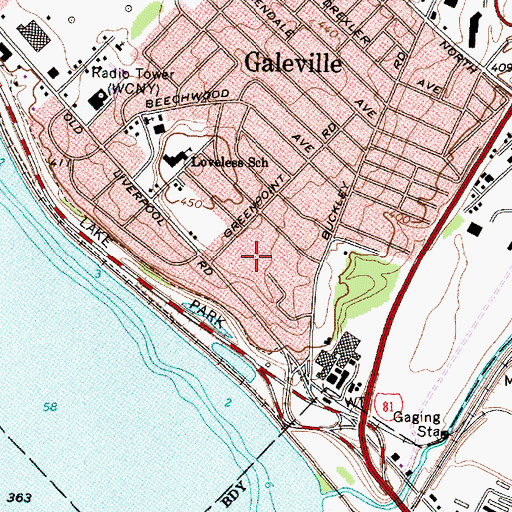 Topographic Map of The Hearth at Greenpoint Senior Living Community, NY