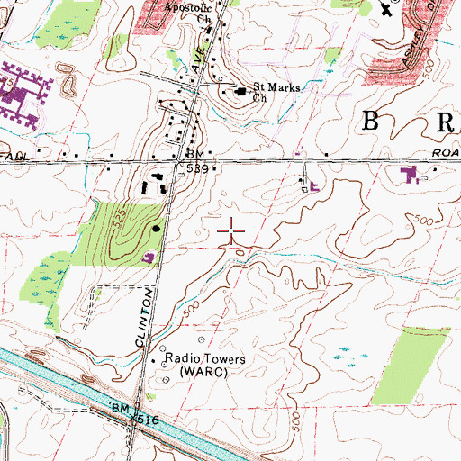 Topographic Map of The Highlands at Brighton, NY