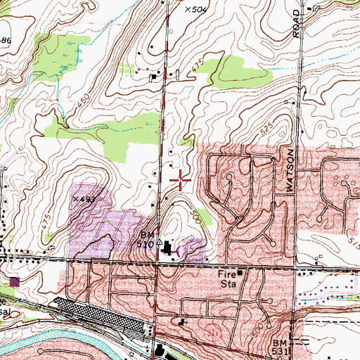 Topographic Map of The Northfield Nursing Home, NY