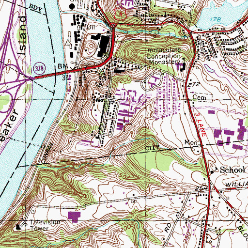 Topographic Map of The Springs Nursing and Rehabilitation Centre, NY