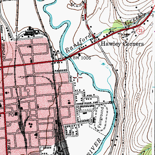 Topographic Map of Valley View Manor Nursing Home, NY