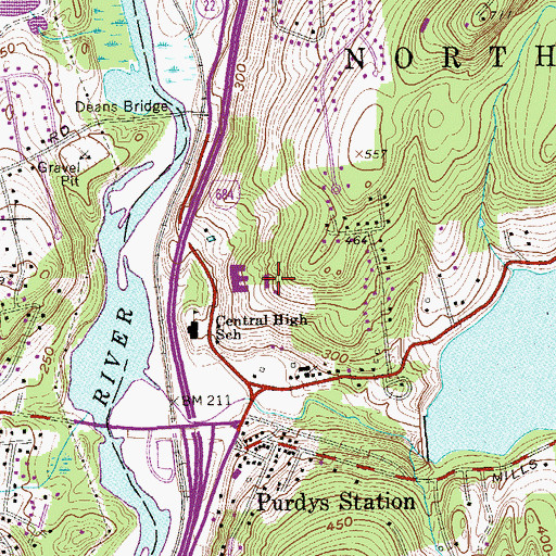 Topographic Map of Waterview Hills Rehabilitation and Nursing Center, NY