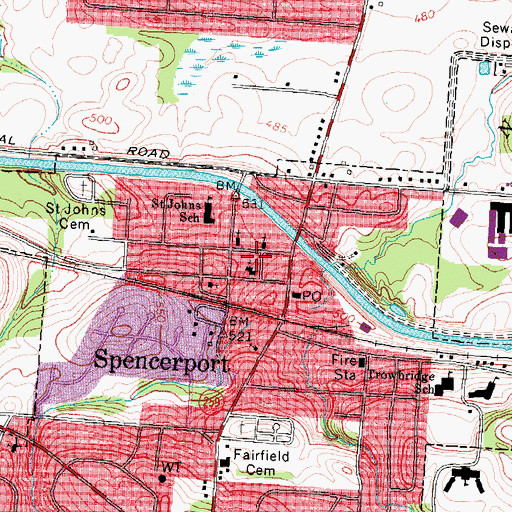 Topographic Map of Wedgewood Nursing Home, NY