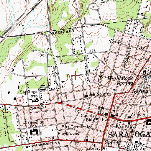 Topographic Map of Wesley Health Care Center, NY