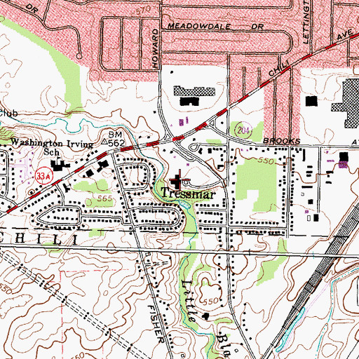 Topographic Map of Westgate Nursing Home, NY
