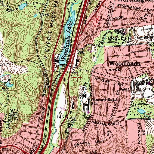 Topographic Map of Woodview Court Adult Care Facility, NY