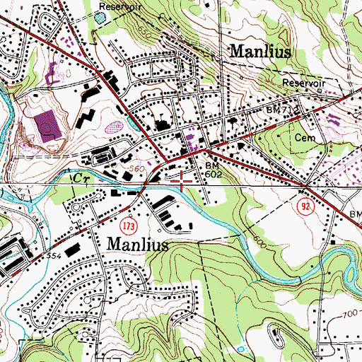 Topographic Map of Wynwood of Manlius Assisted Living Facility, NY