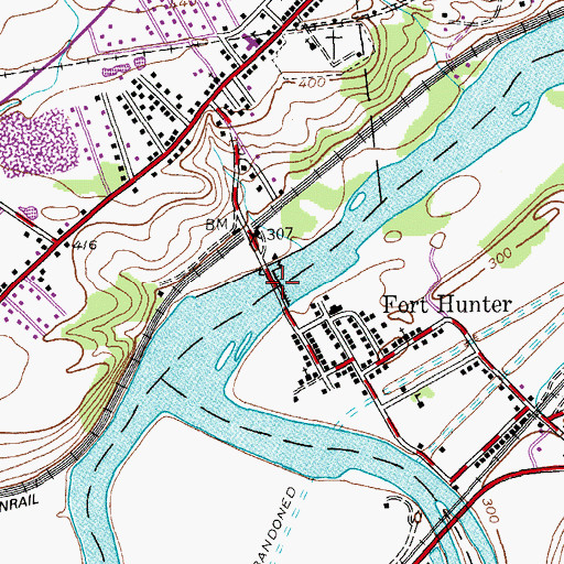 Topographic Map of Barge Canal Bridge, NY